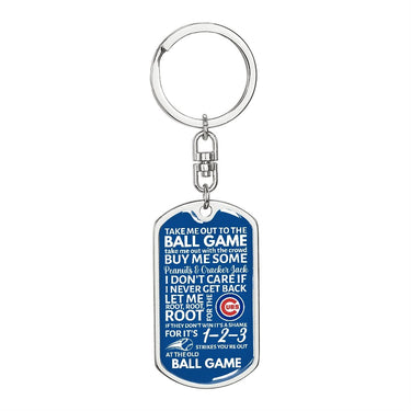 Ball Game Cubs Keychain - Love You This Much